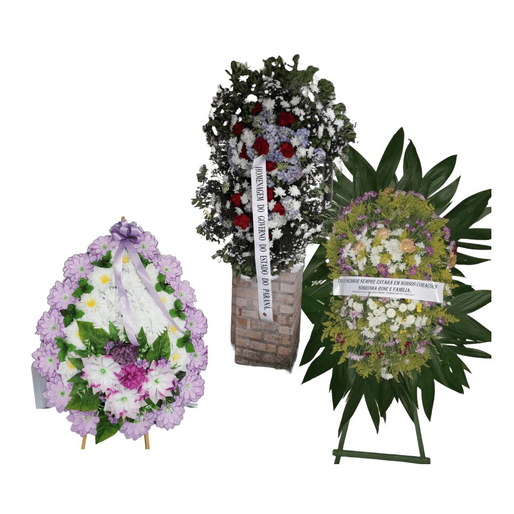 Coroa de Flores Artificiais e Naturais em Araucária